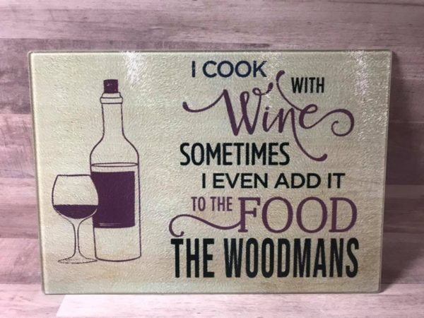I Cook With Wine Cutting Board