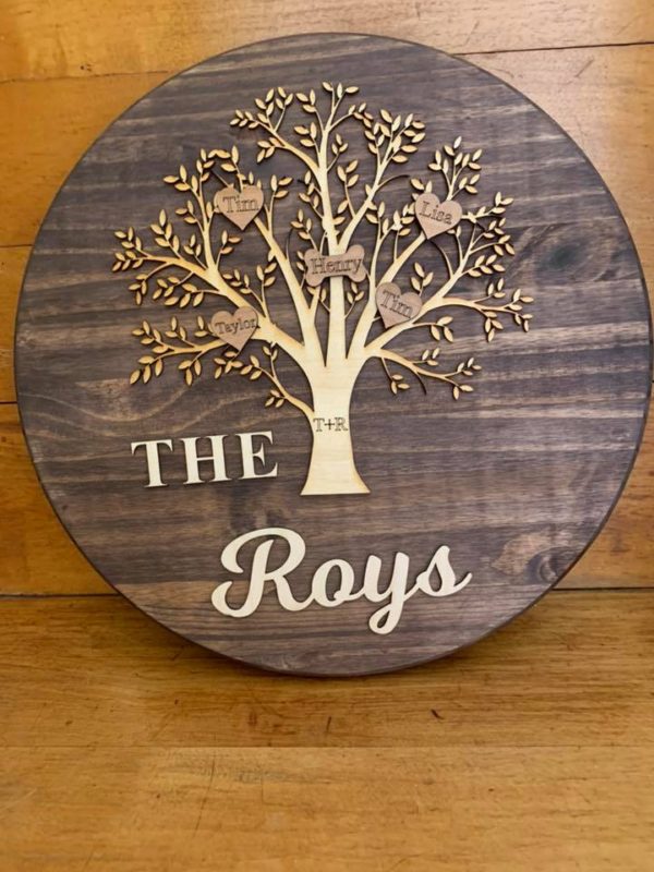 Round Family Sign